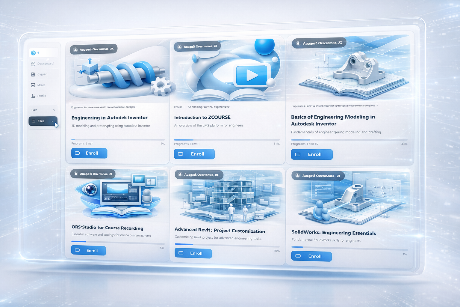 Интерфейс платформы LK.ZCOURSE